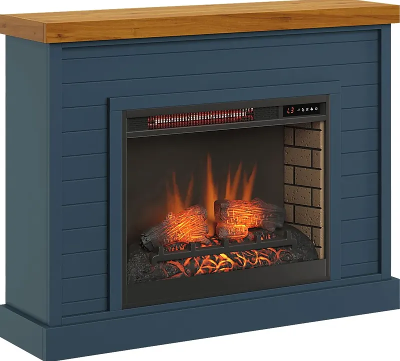 Trisano Blue 48in. Console with Electric Fireplace