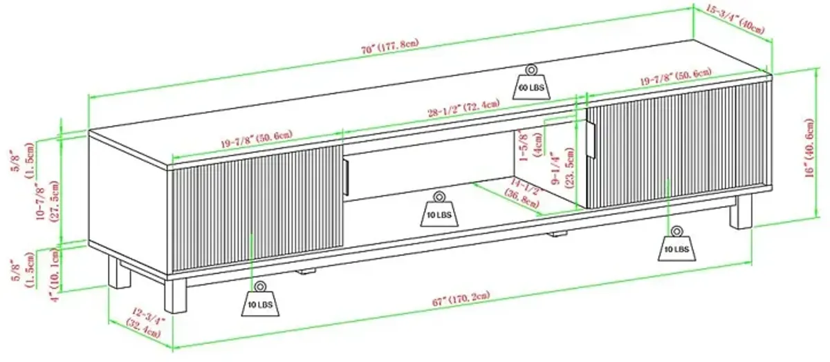 Cavendish Oak 70 in. Console