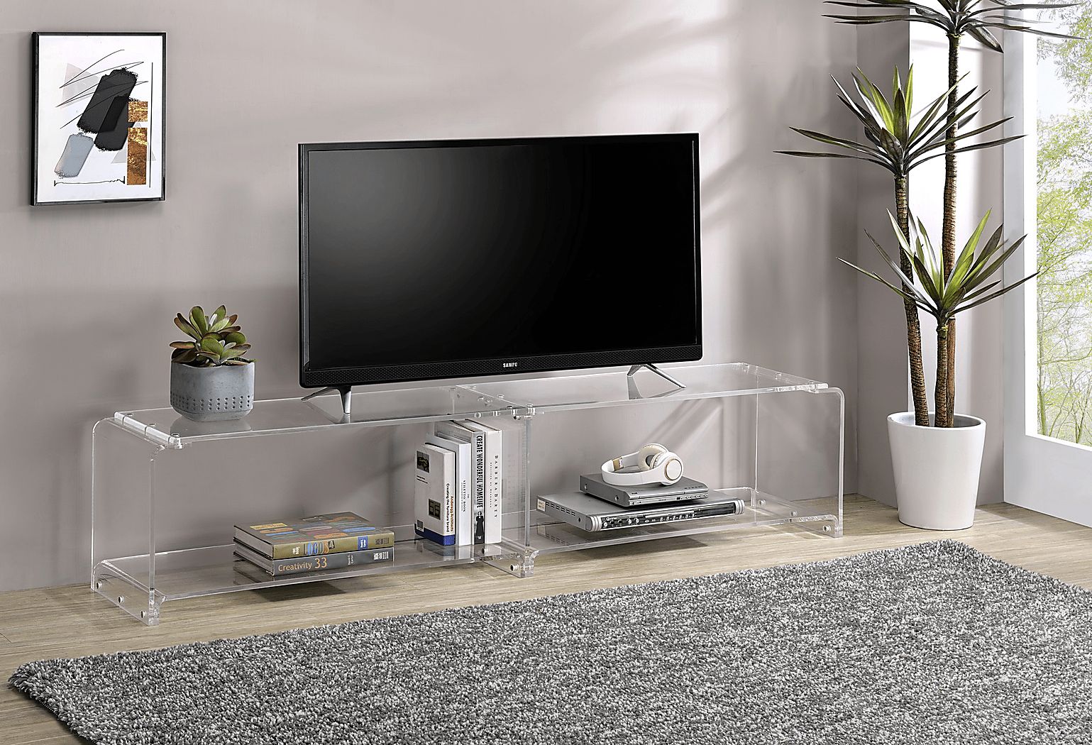 Gadri Clear Console Table