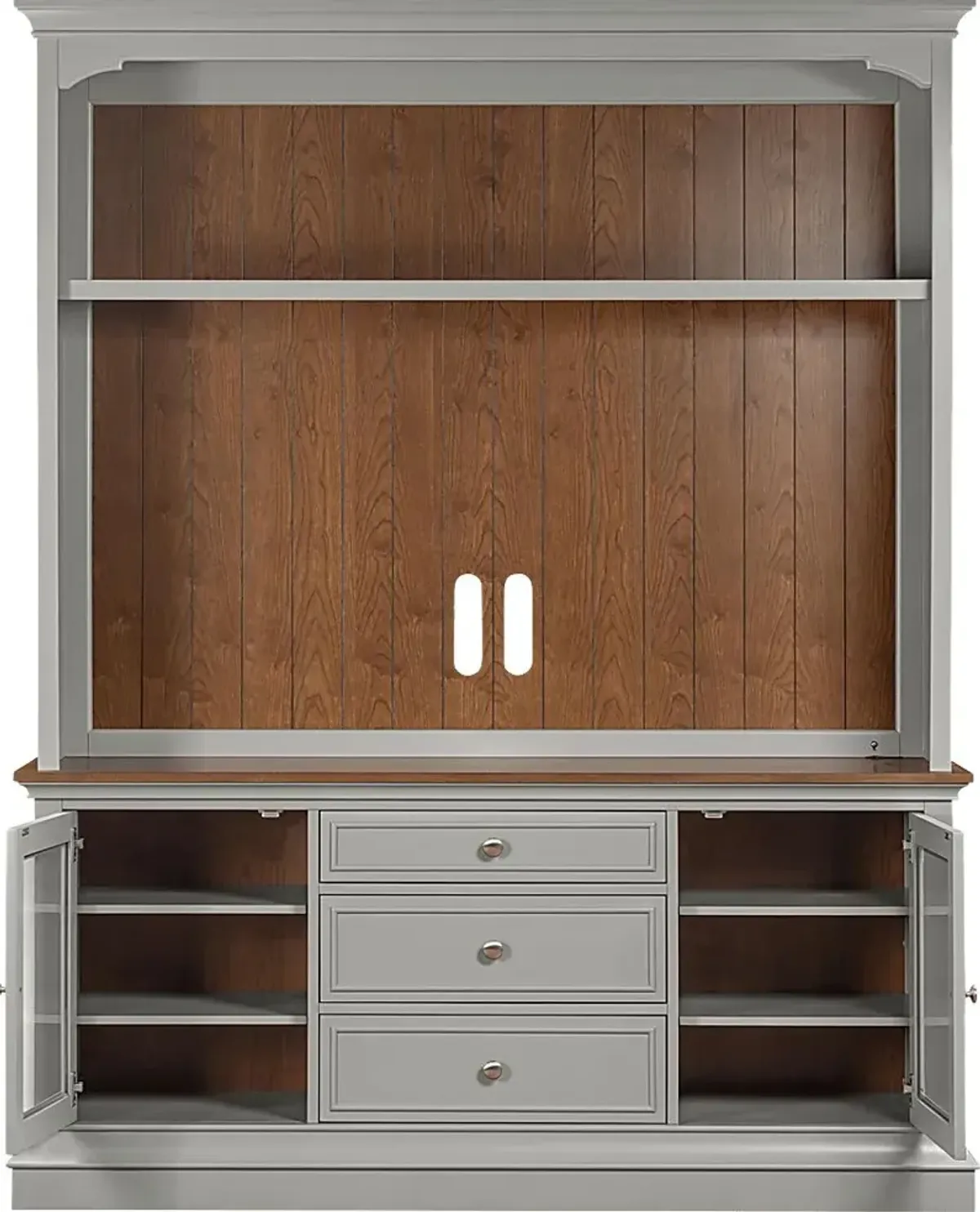 Albermarle Gray 2 Pc Wall Unit with 68.5 in. Console