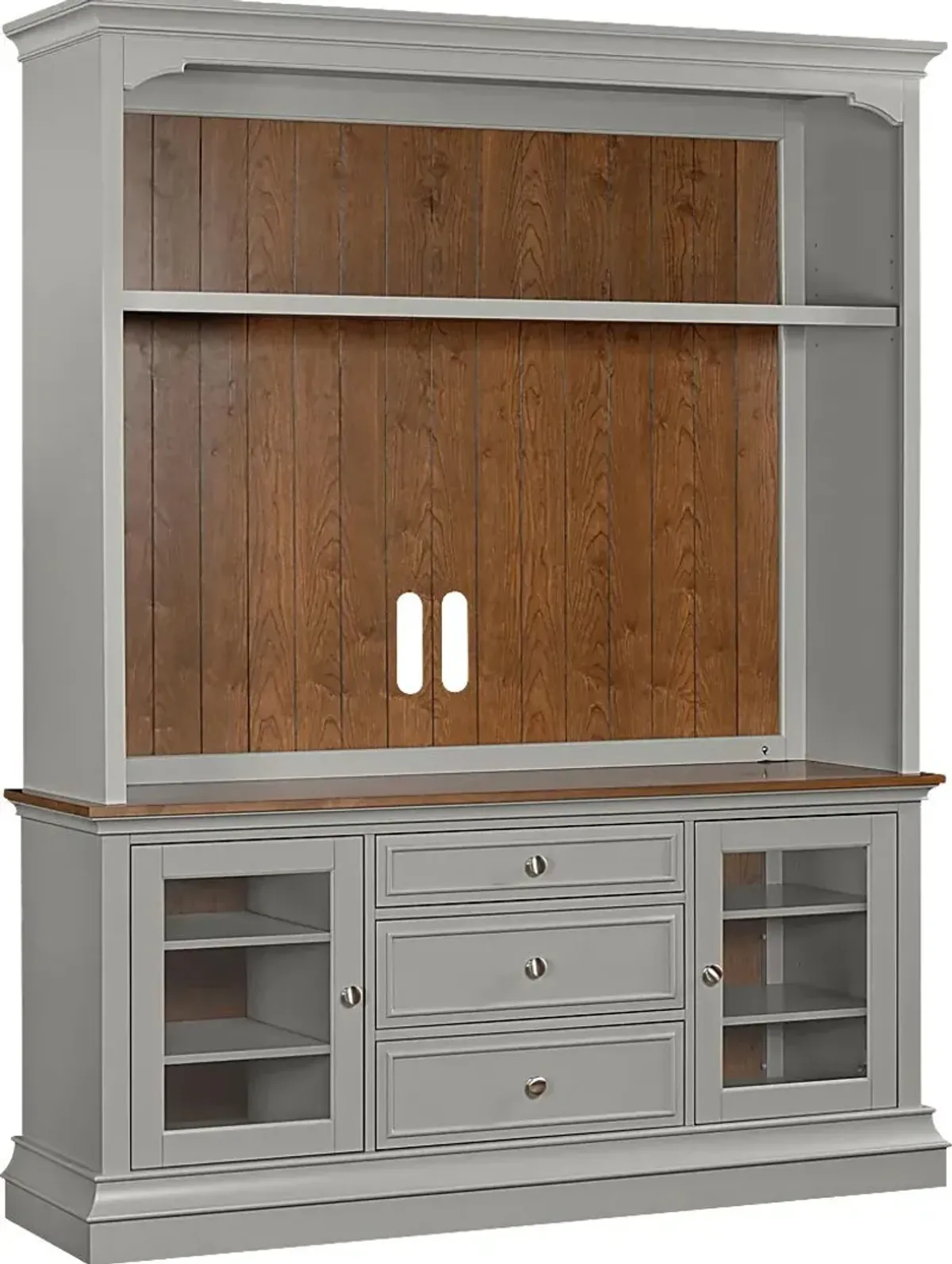 Albermarle Gray 2 Pc Wall Unit with 68.5 in. Console