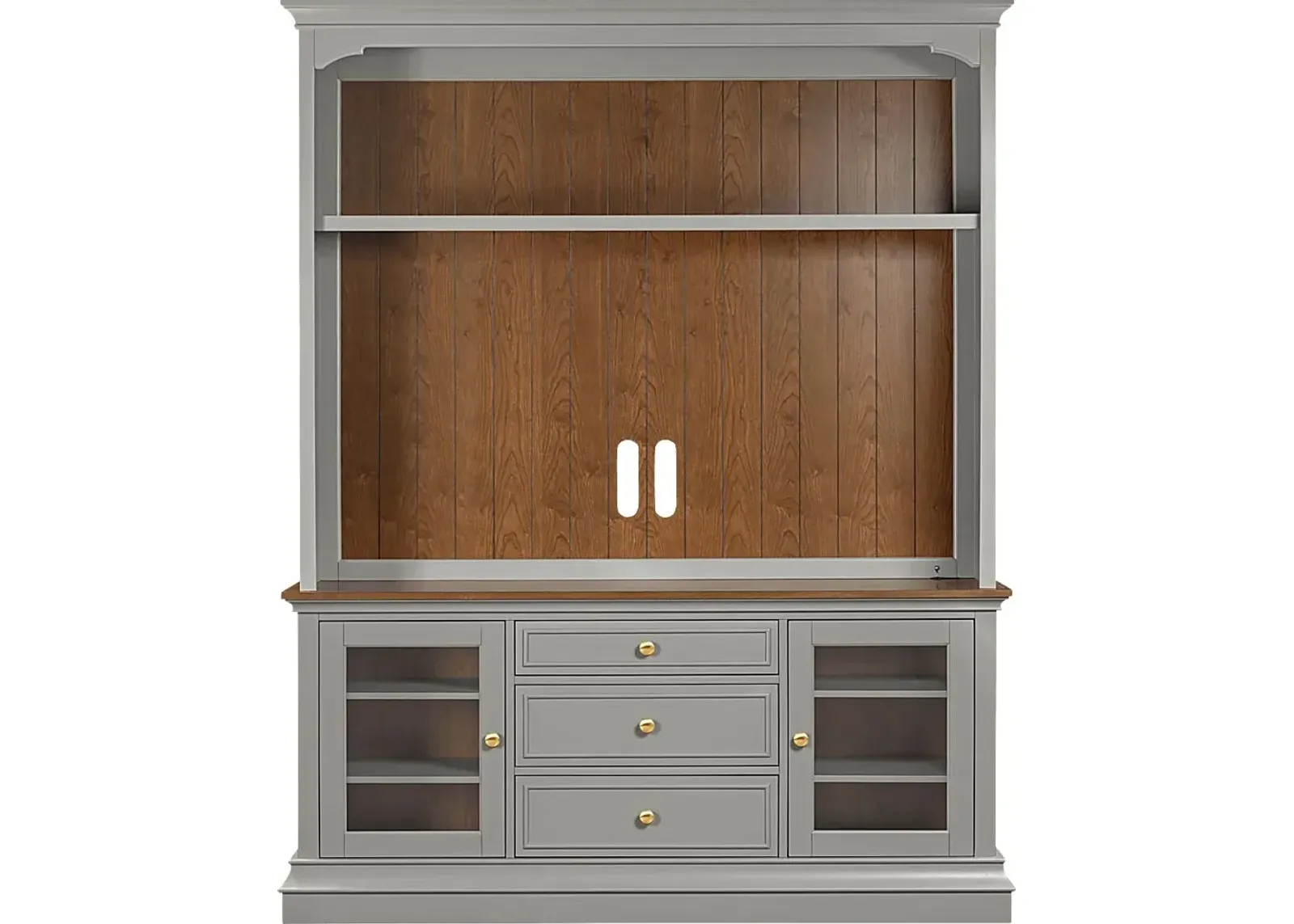 Albermarle Gray 2 Pc Wall Unit with 68.5 in. Console