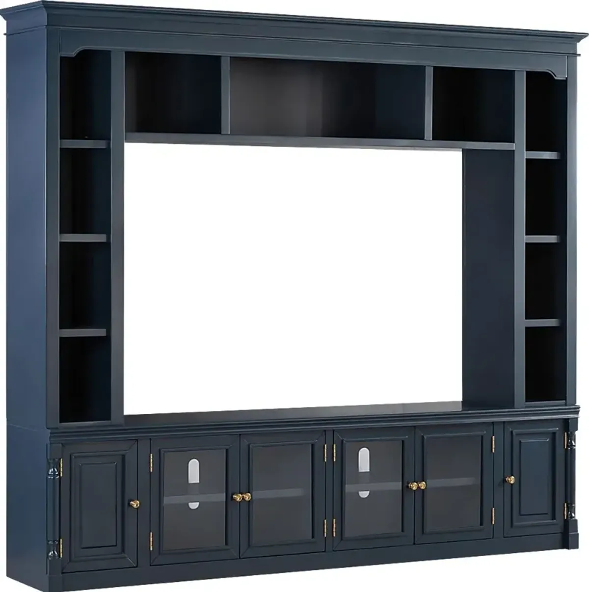 Beidiman II Blue 3 Pc Wall Unit with 98.5 in. Console