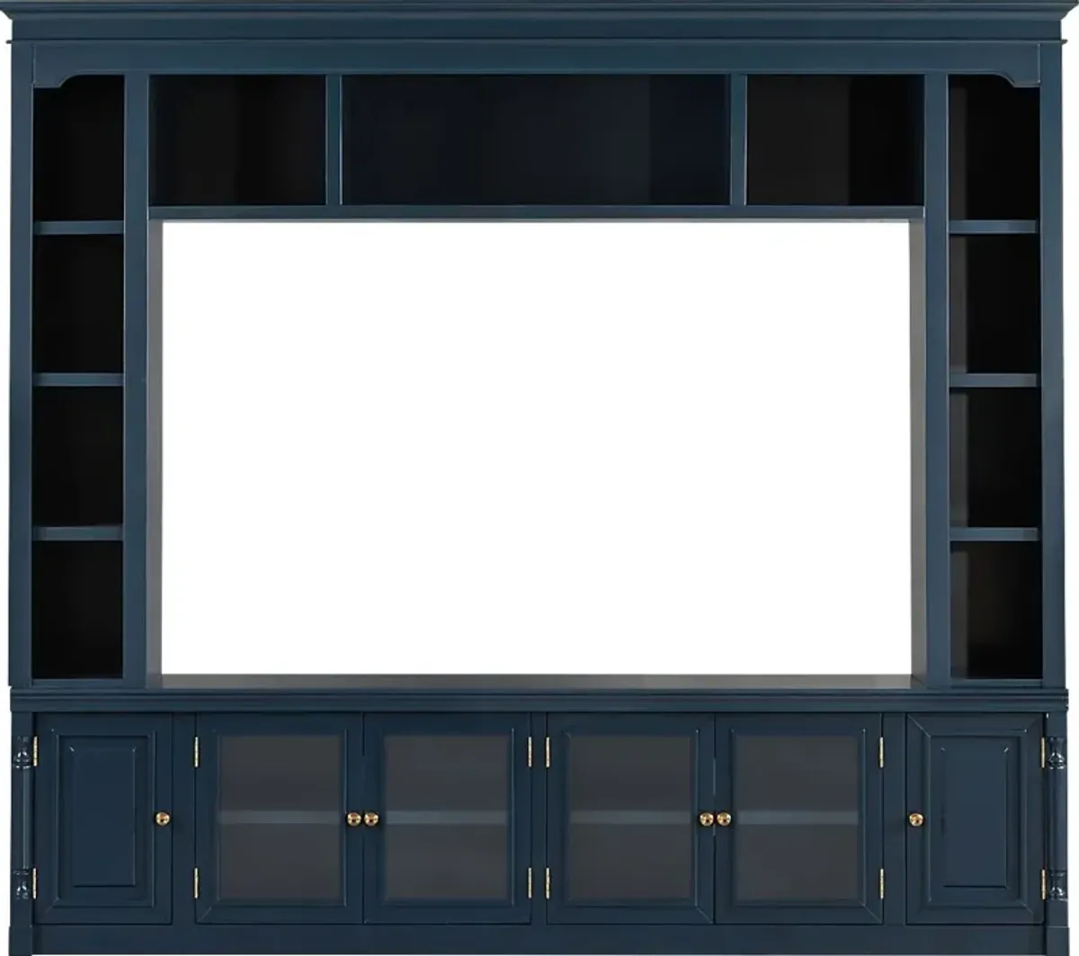 Beidiman II Blue 3 Pc Wall Unit with 98.5 in. Console