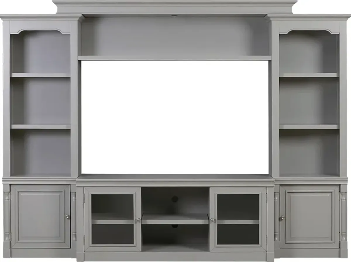 Beidiman I Gray 4 Pc Wall Unit with 104.5 in. Console