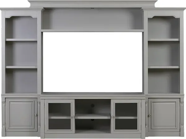 Beidiman I Gray 4 Pc Wall Unit with 104.5 in. Console