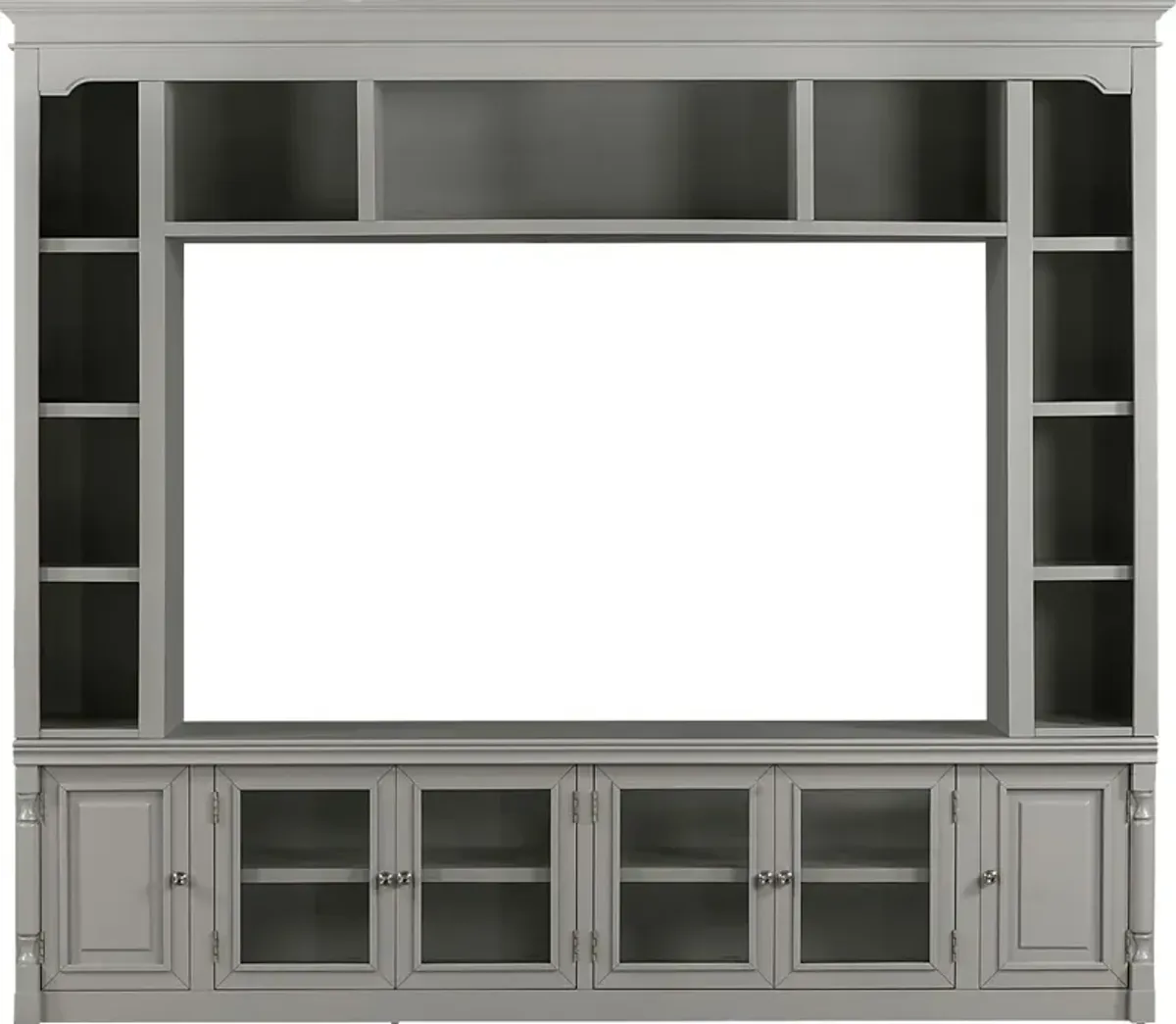 Beidiman II Gray 3 Pc Wall Unit with 98.5 in. Console