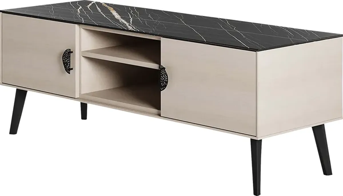 Jenville White and Black 55.5 in. Console