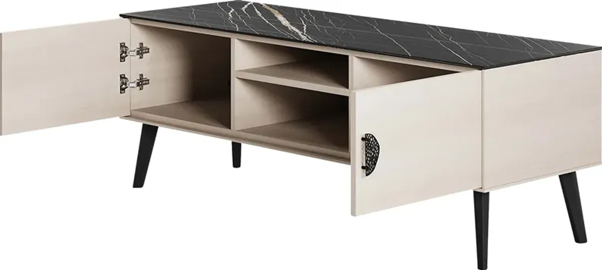 Jenville White and Black 55.5 in. Console