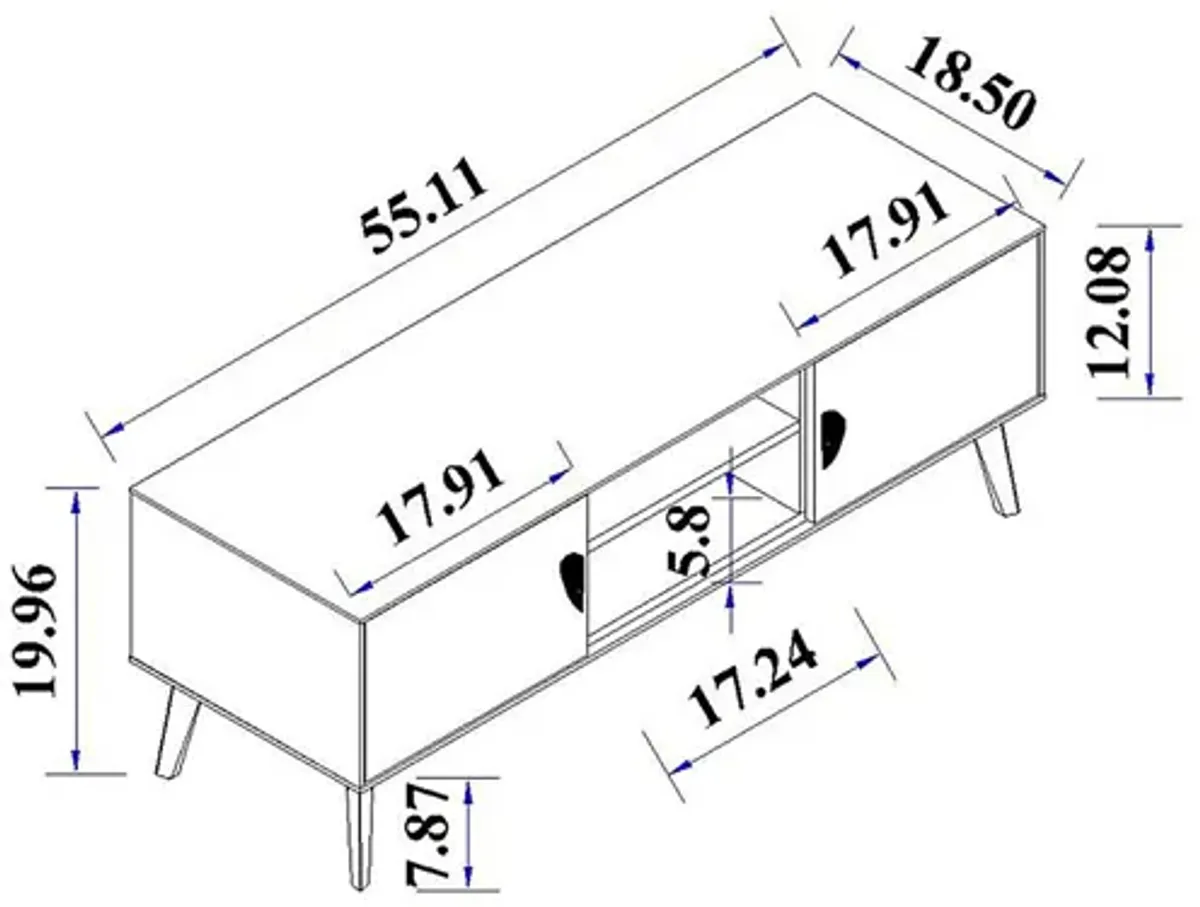 Jenville White and Black 55.5 in. Console