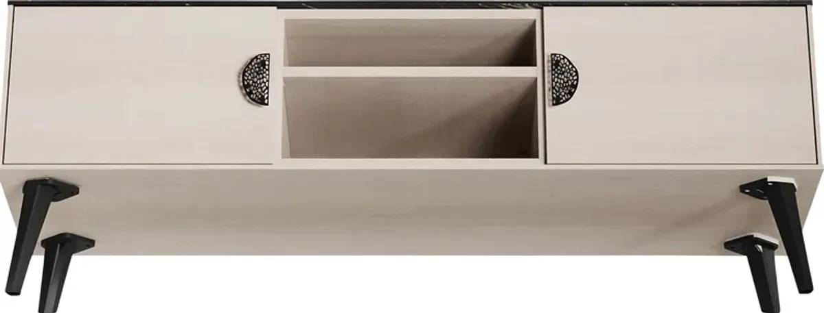 Jenville White and Black 55.5 in. Console