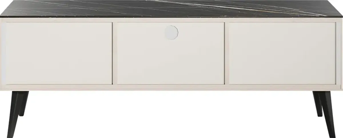 Jenville White and Black 55.5 in. Console