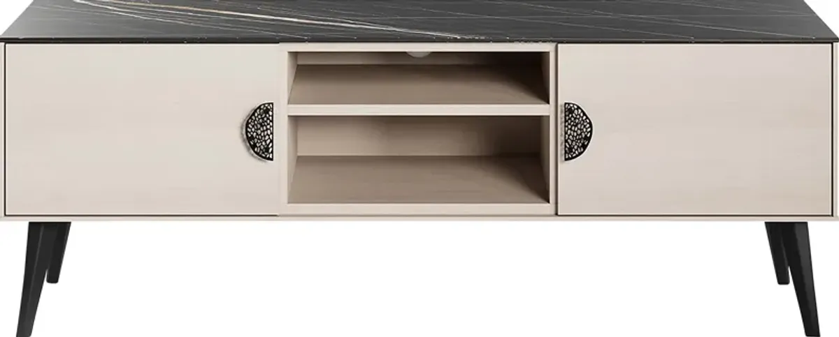 Jenville White and Black 55.5 in. Console