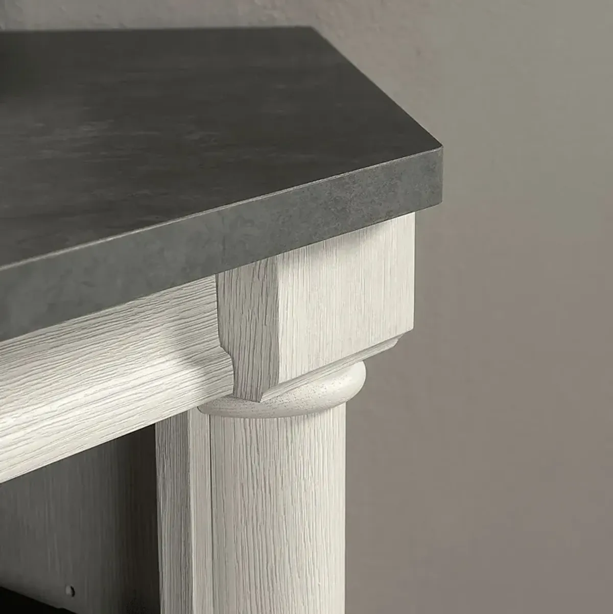 Anacaho Light Gray 61.5 in. Corner Console