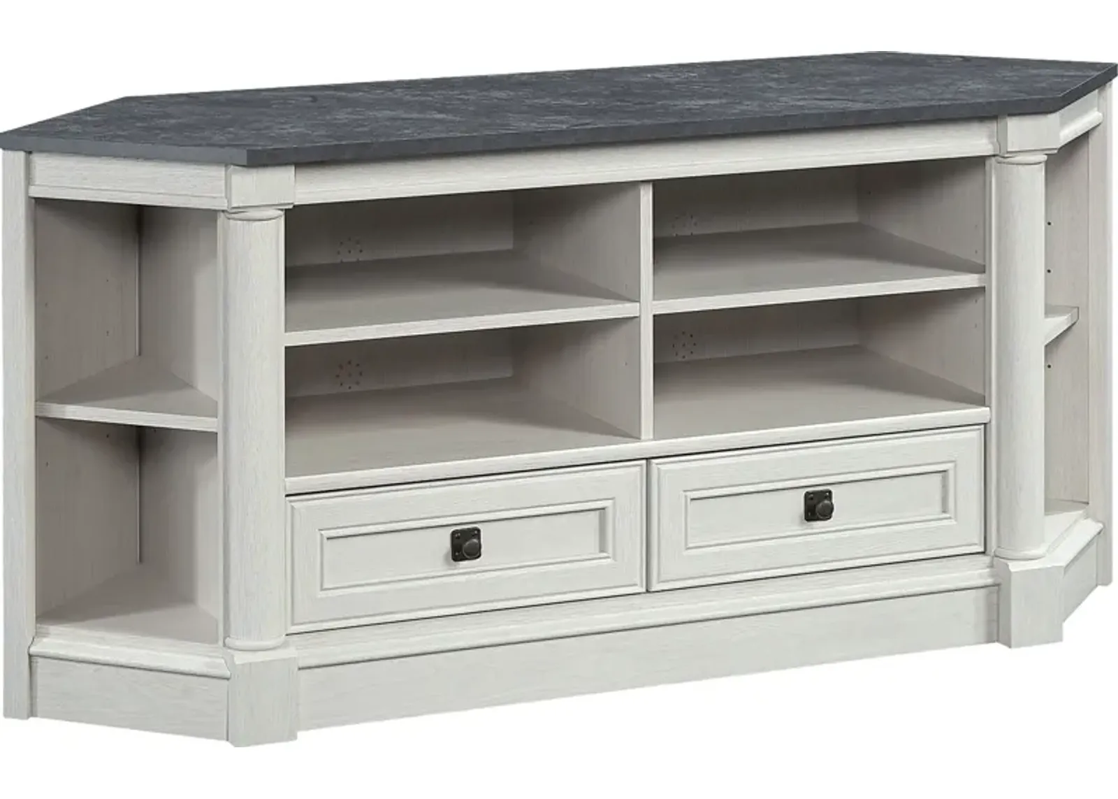 Anacaho Light Gray 61.5 in. Corner Console