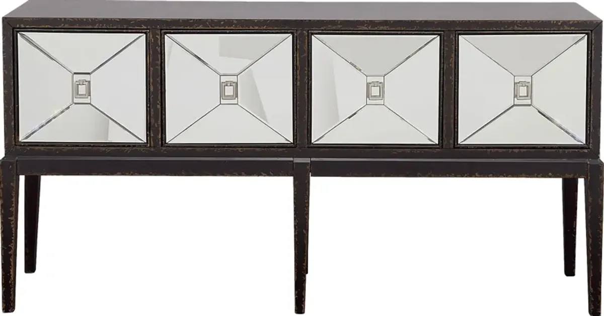 Whitecrow Black Accent Cabinet