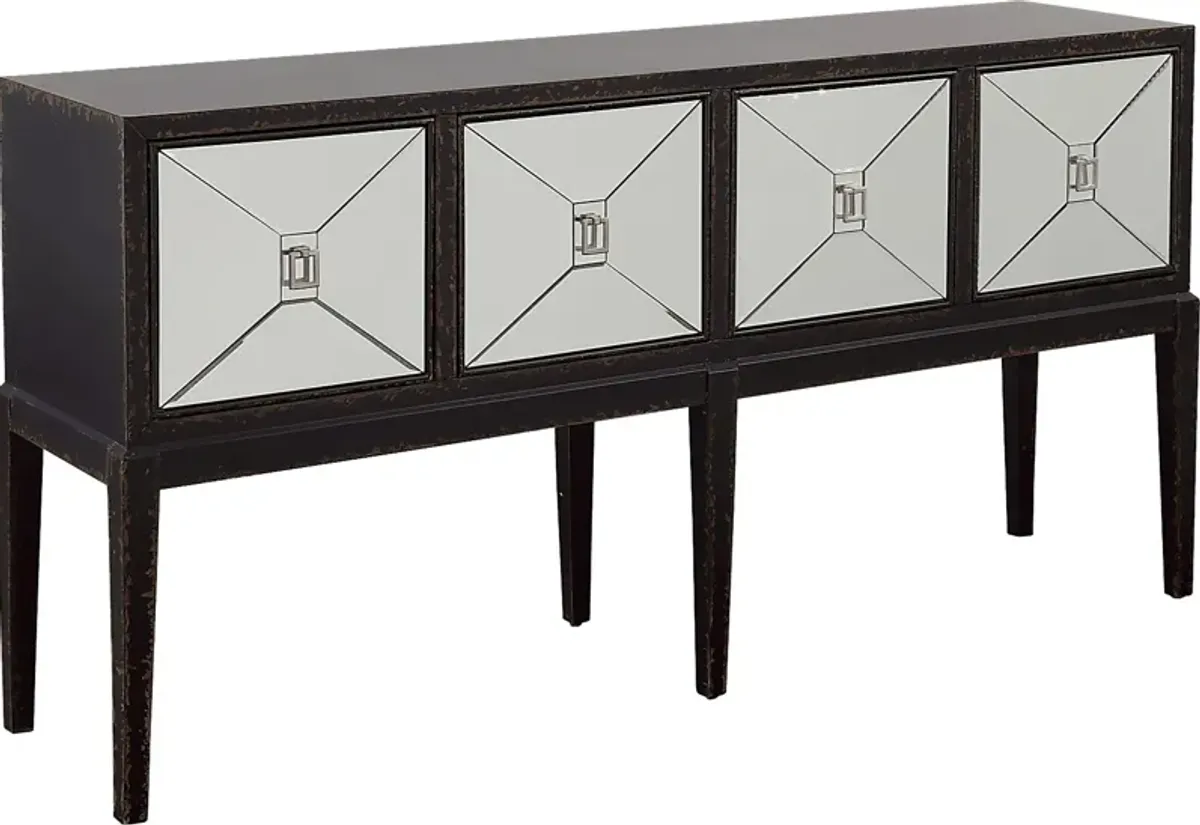 Whitecrow Black Accent Cabinet