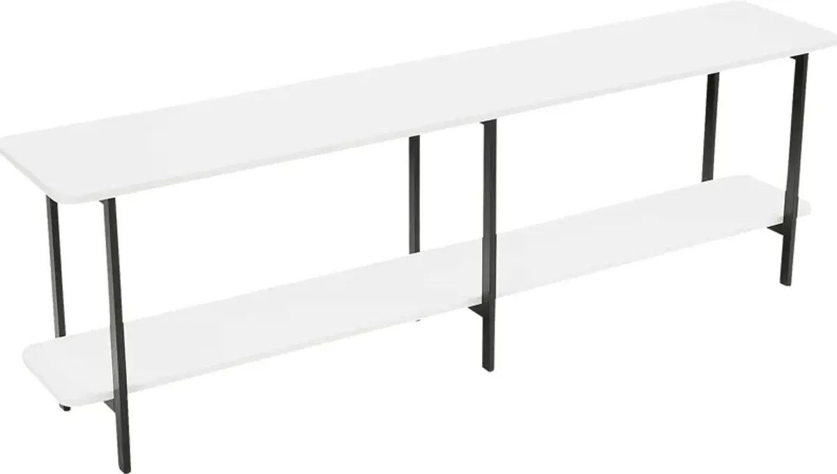 Aardvark Walk White 71 in. Console