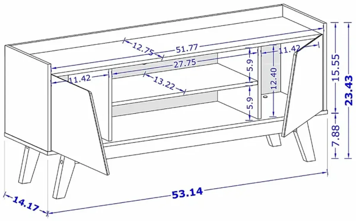 Caughey I Gray 53.5 in. Console