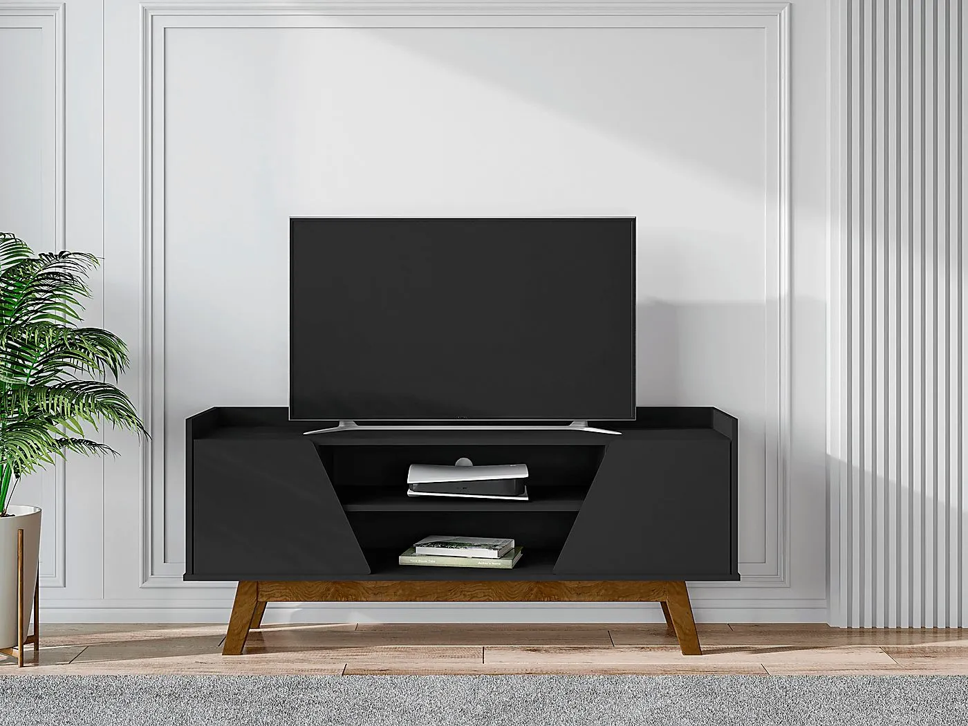 Caughey I Black 53.5 in. Console