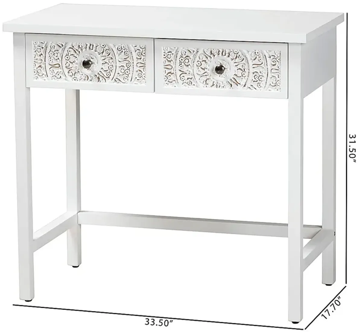 Oxenrider White Sofa Table