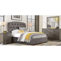 Urban Plains Gray 5 Pc King Upholstered Bedroom