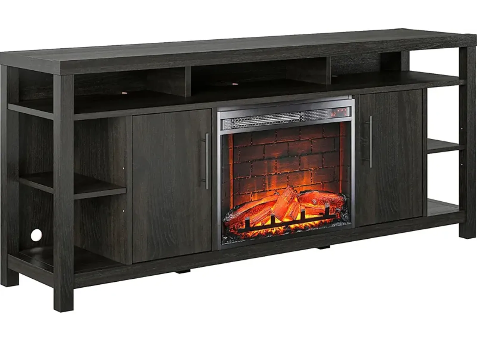 Turrell Espresso 68 in. Console with Electric Fireplace