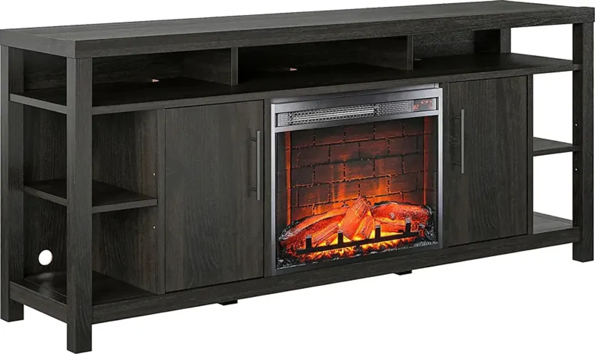 Turrell Espresso 68 in. Console with Electric Fireplace