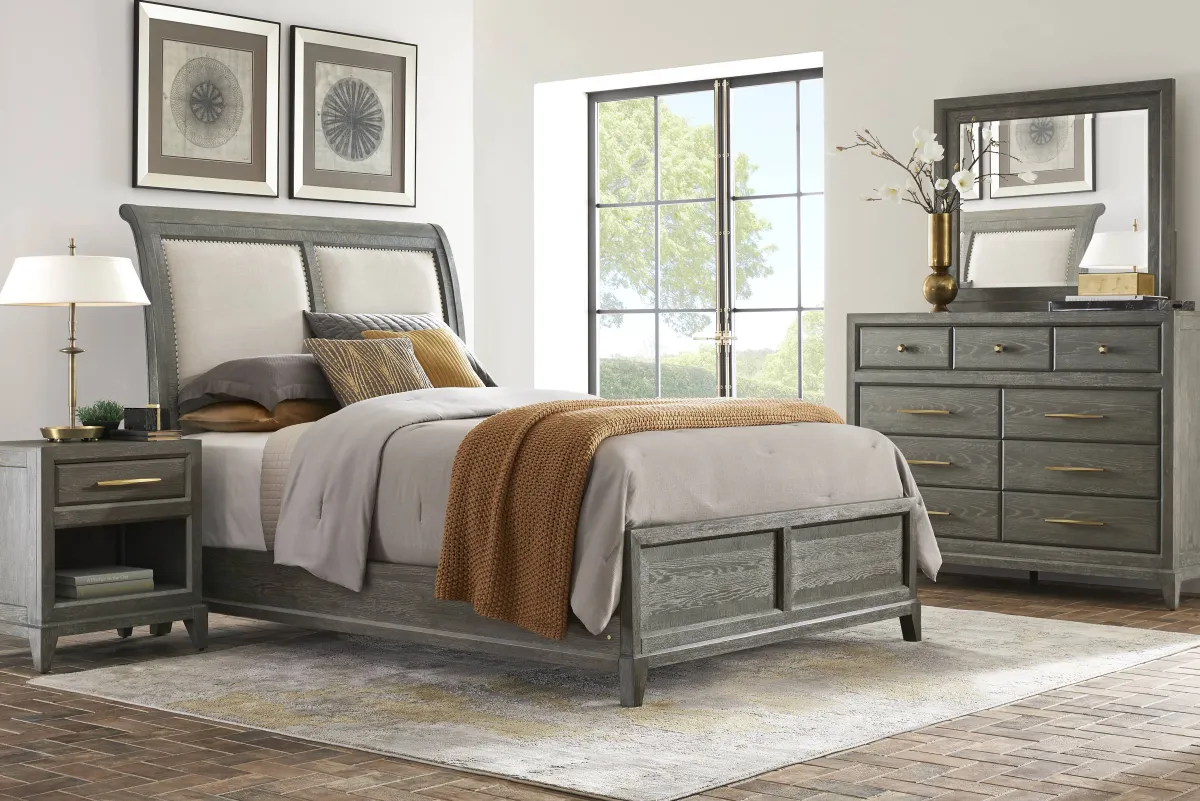 Kailey Park Charcoal 7 Pc King Sleigh Bedroom