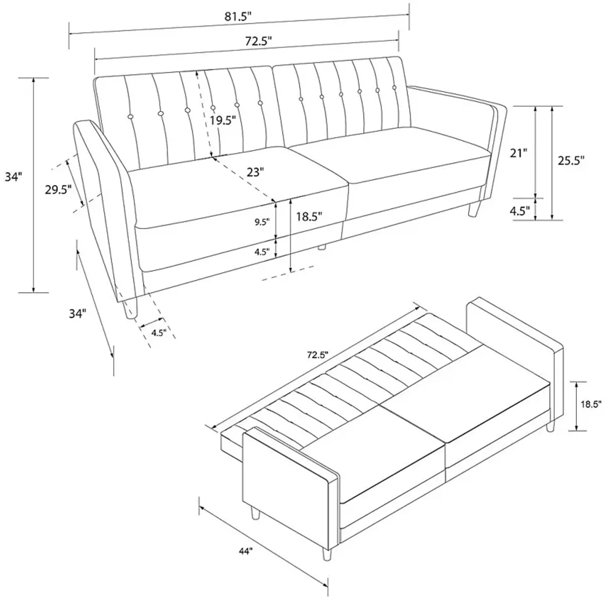 Boxmeer Rust Futon