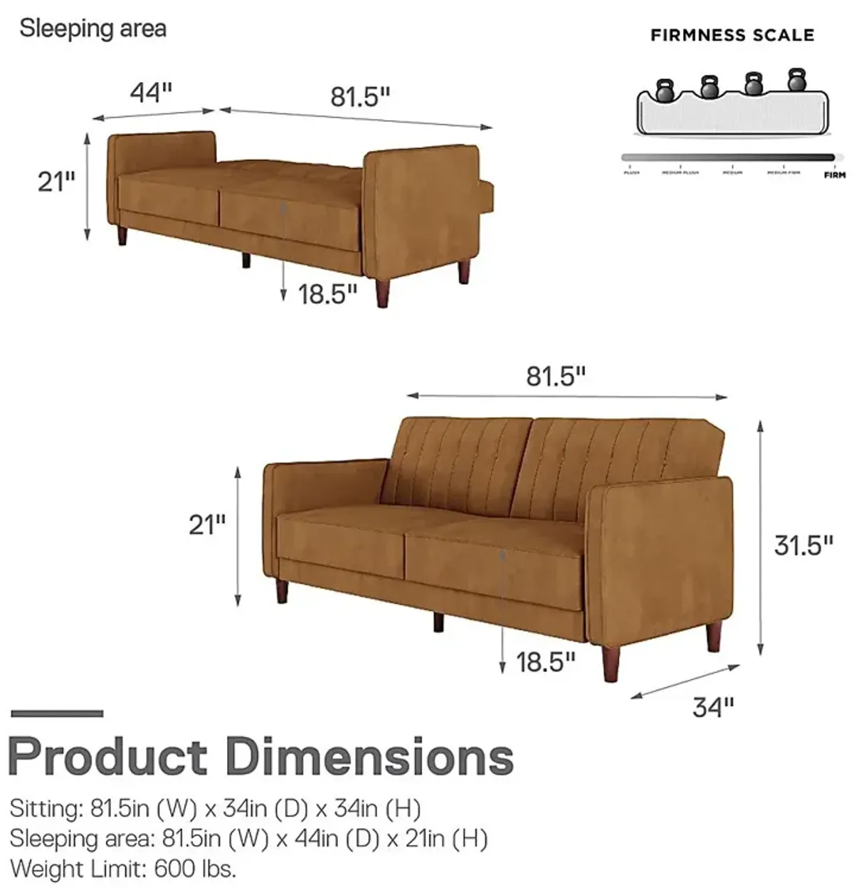 Boxmeer Rust Futon