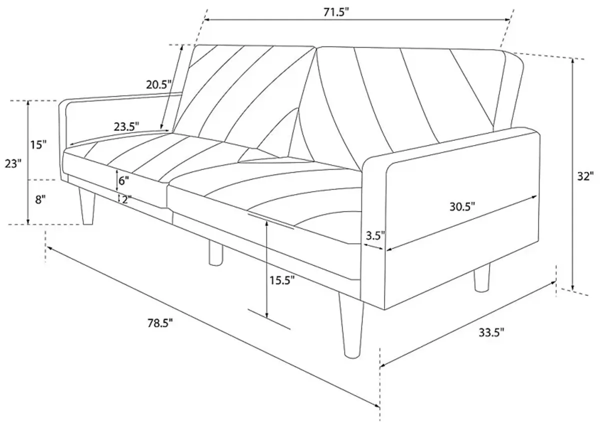 Colyer Mustard Futon