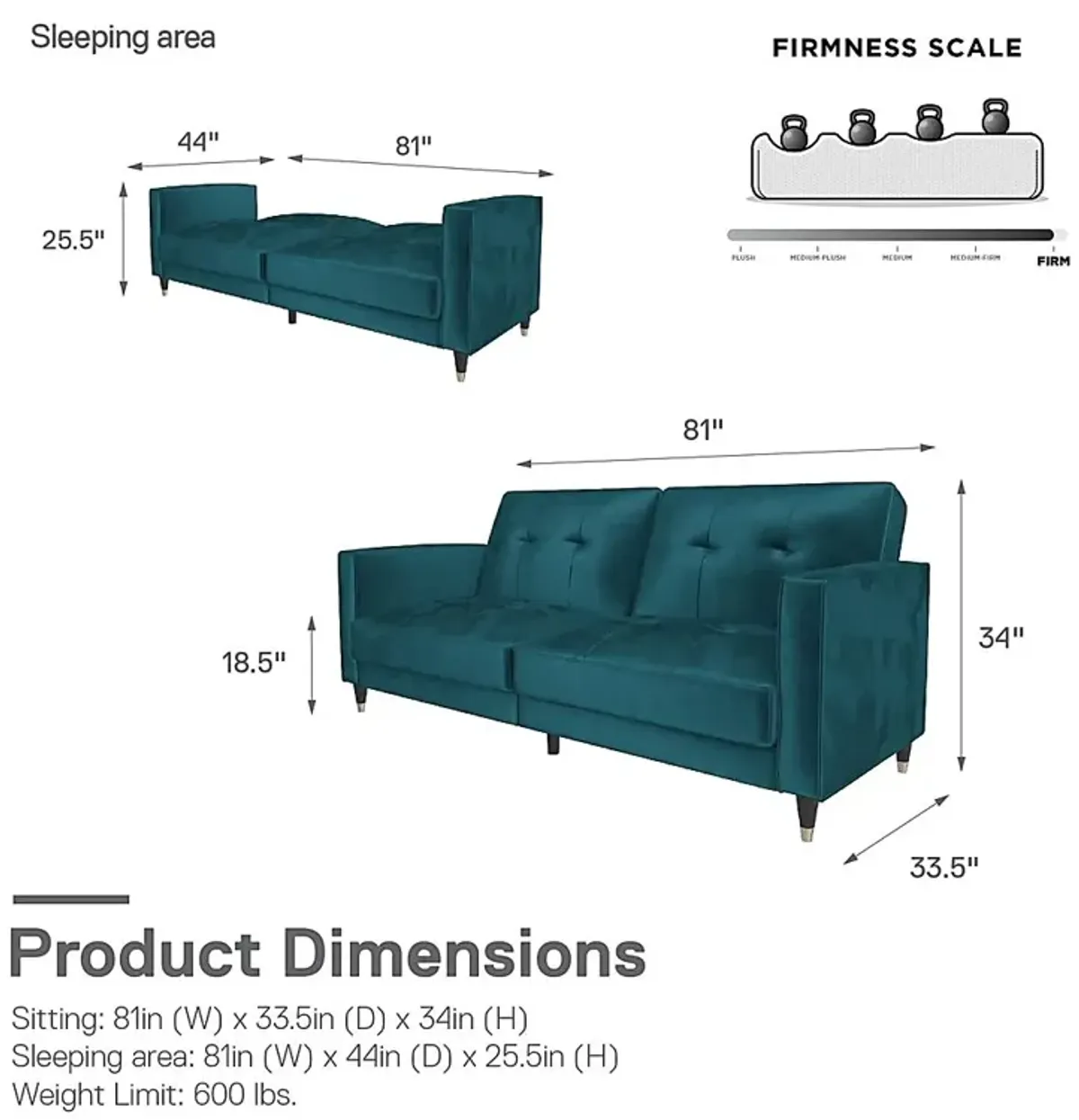 Danalu Green Futon