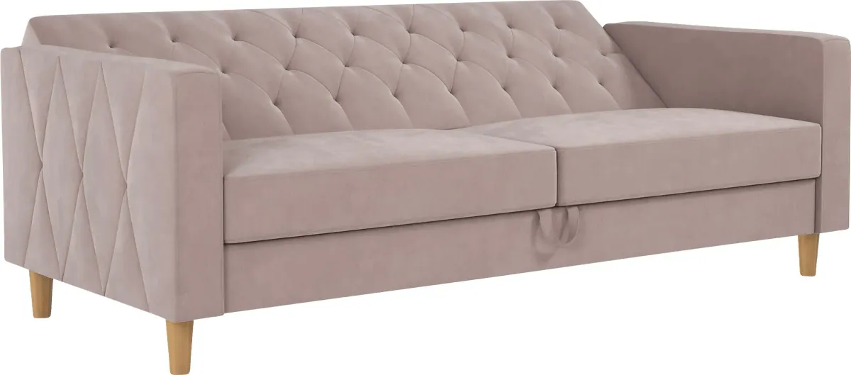 Diechman Blush Futon with Storage