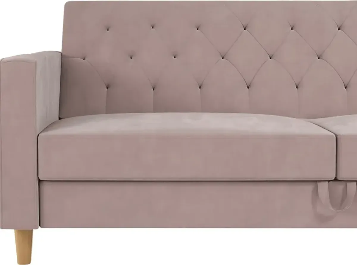 Diechman Blush Futon with Storage