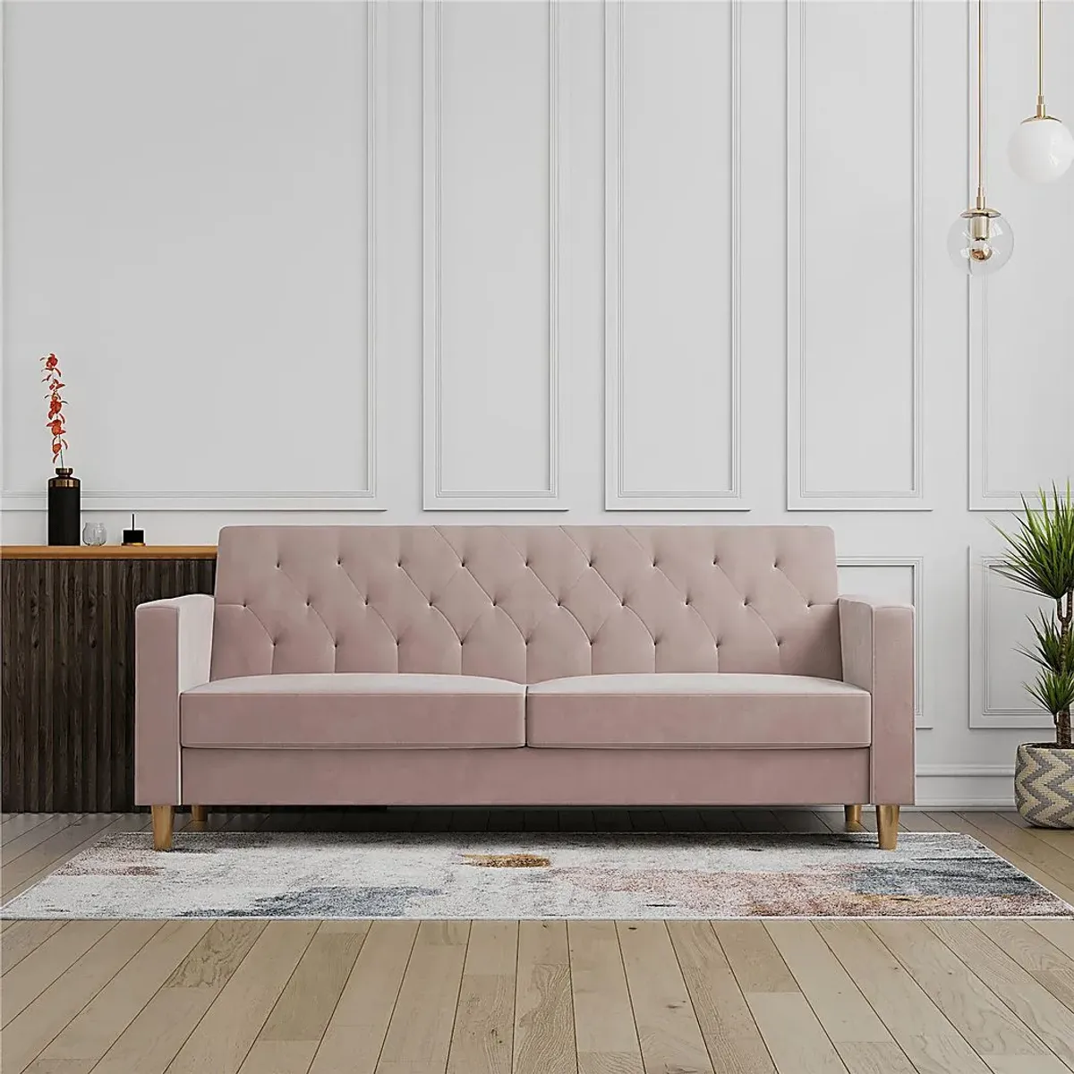 Diechman Blush Futon with Storage