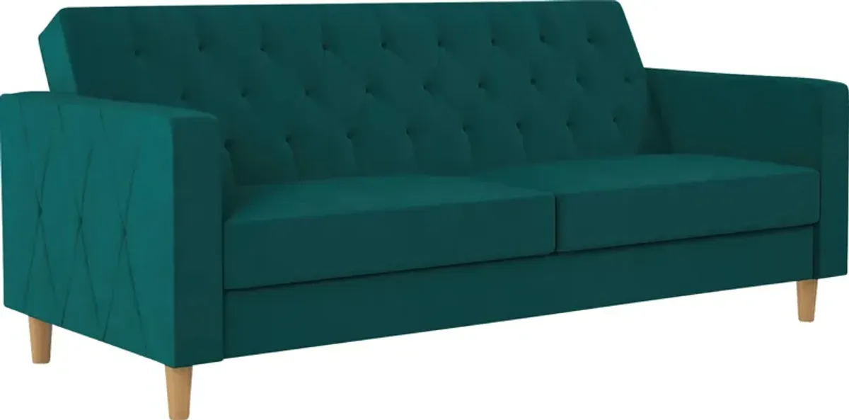 Diechman Green Futon with Storage