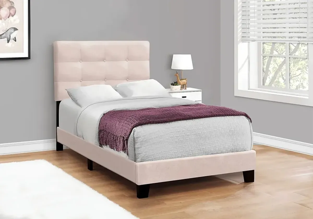 Troland Pink Twin Bed