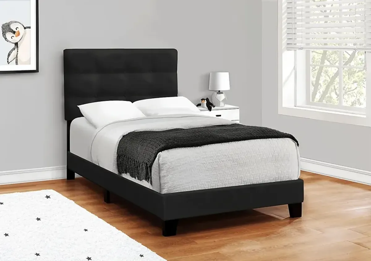 Troland Black Twin Bed