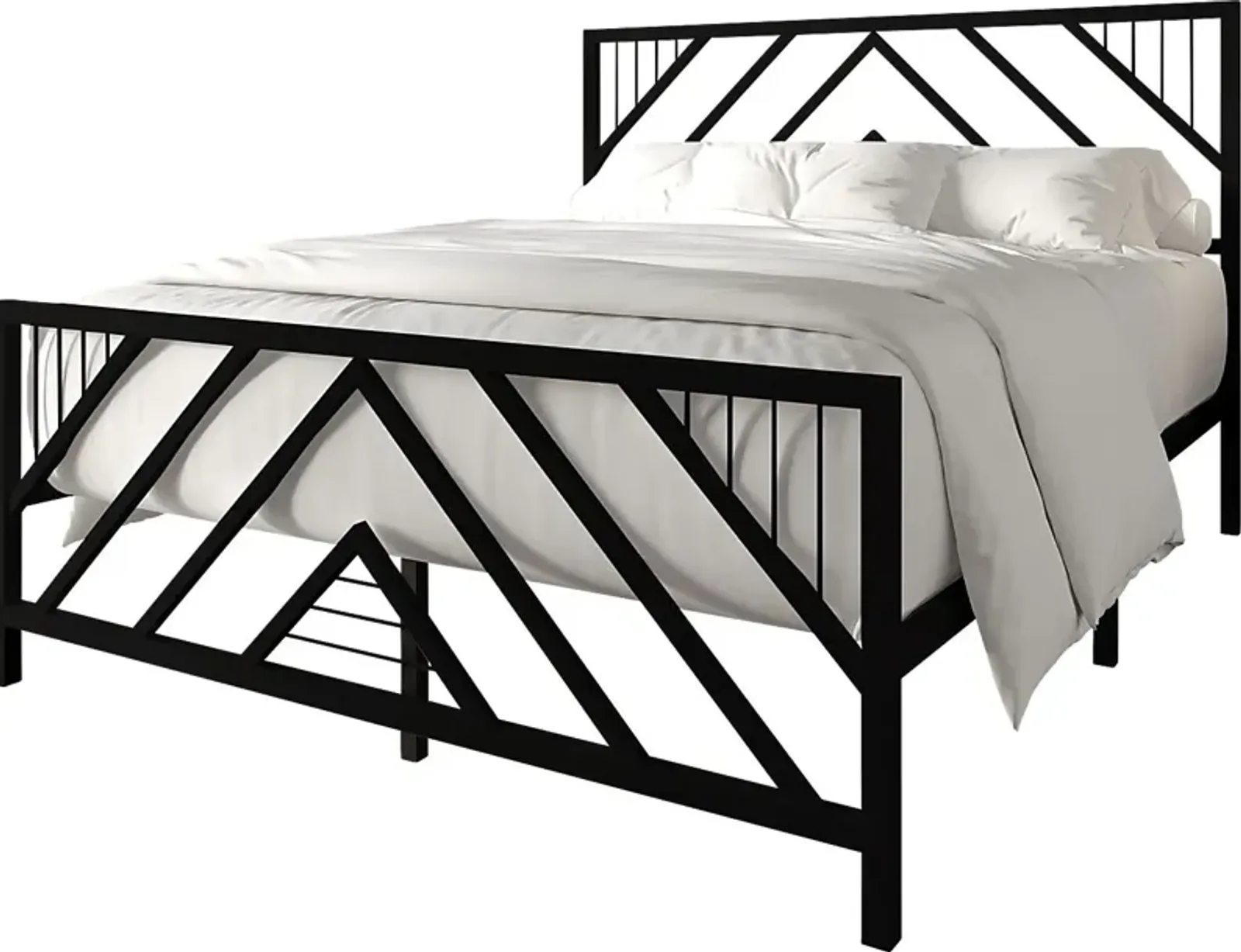 Bainfair Black Twin Metal Bed