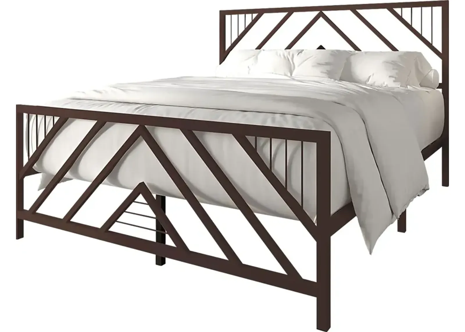 Bainfair Brown Twin Metal Bed