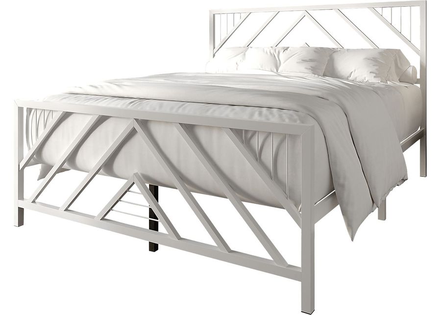 Bainfair White Twin Metal Bed