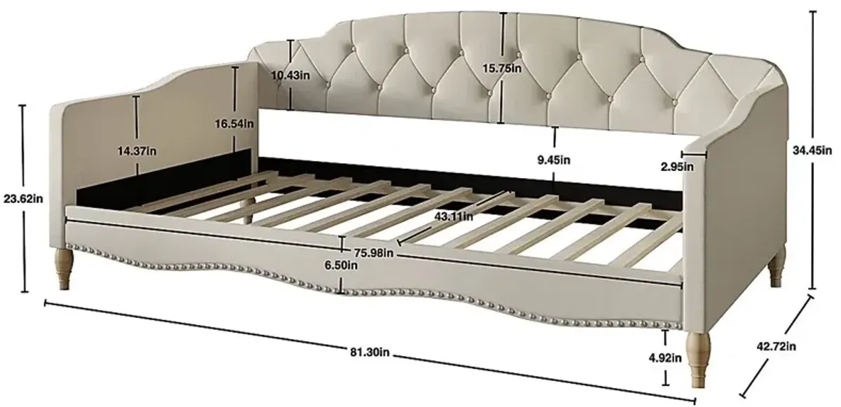 Iroby Gray Twin Daybed