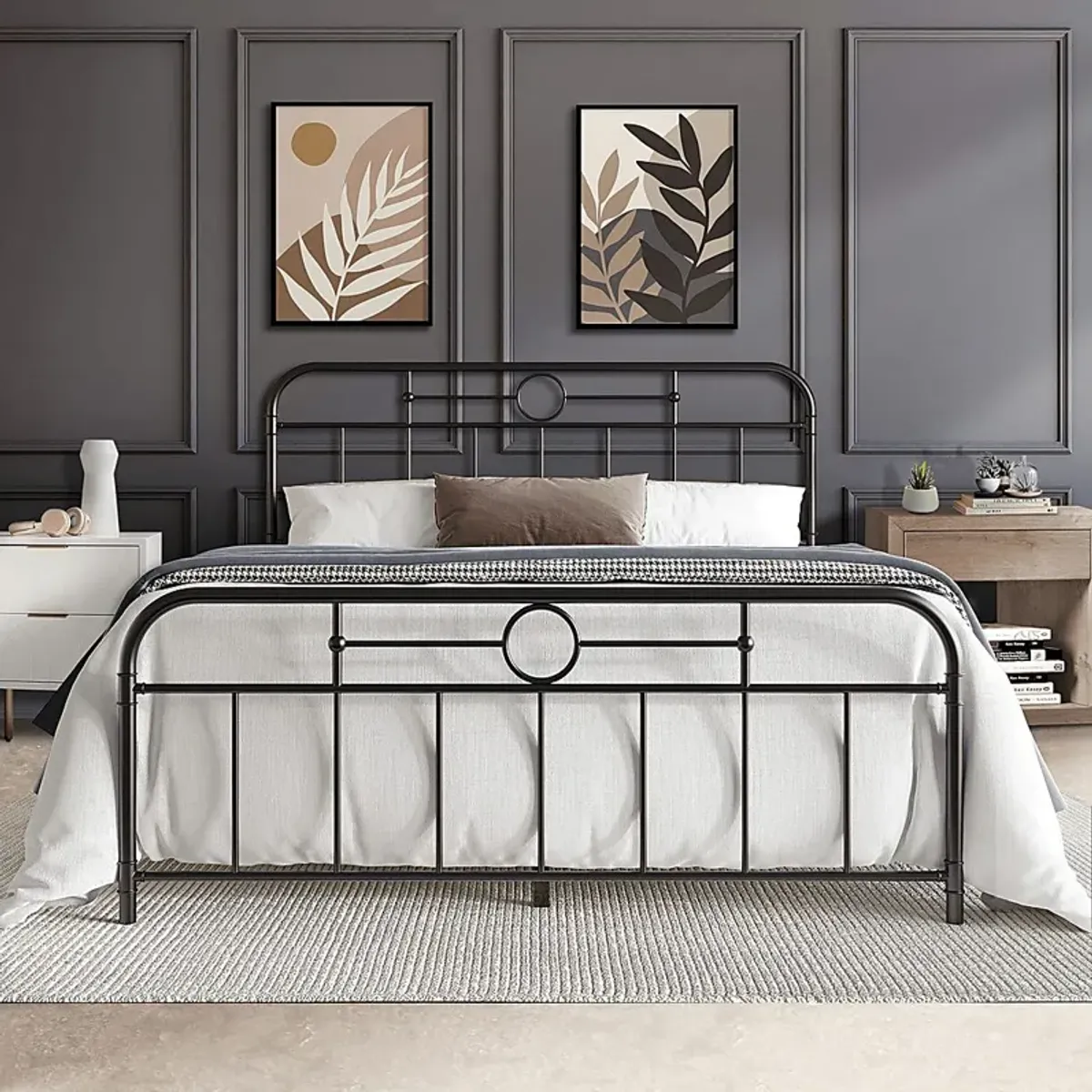 Oceanwell Black Twin Bed