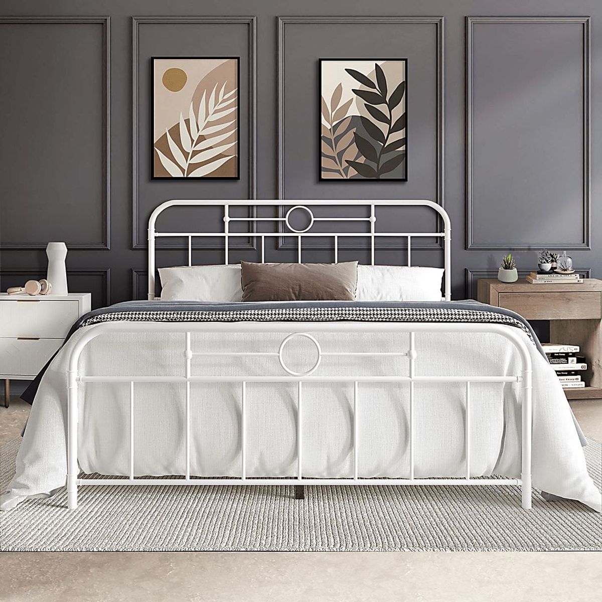 Oceanwell White Twin Bed