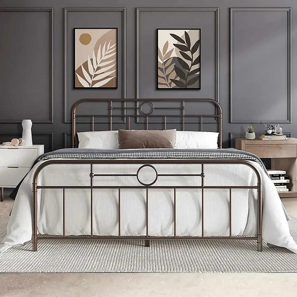 Oceanwell Brown Twin Bed