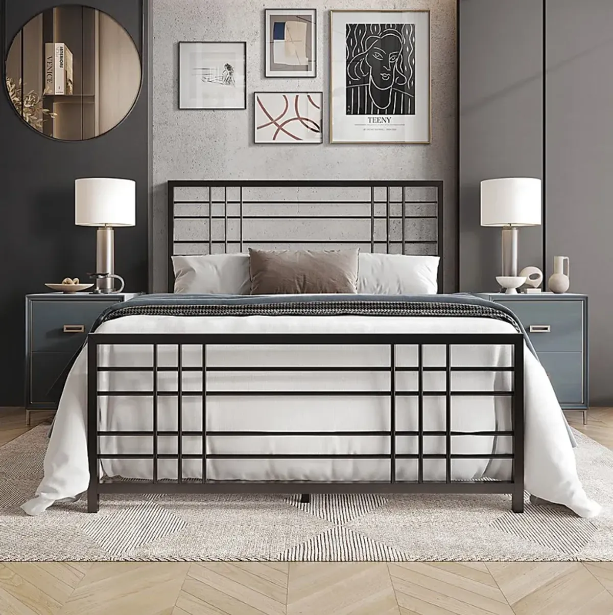 Alpires Black Twin Bed