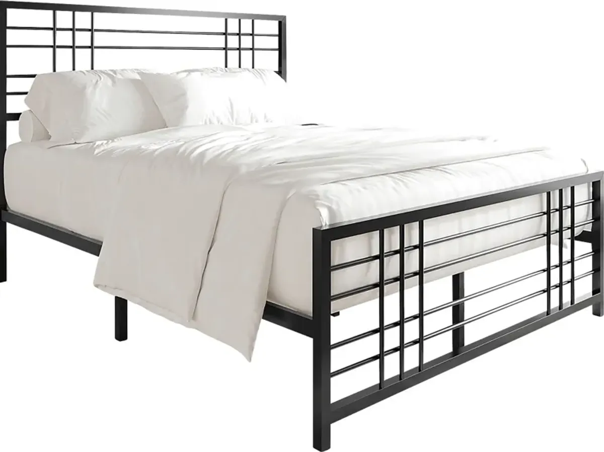 Alpires Black Twin Bed