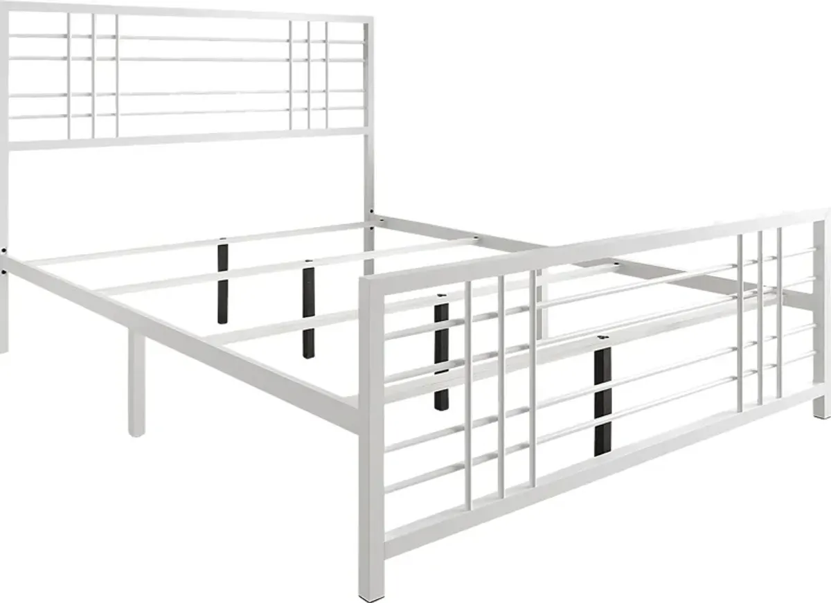 Alpires White Twin Bed