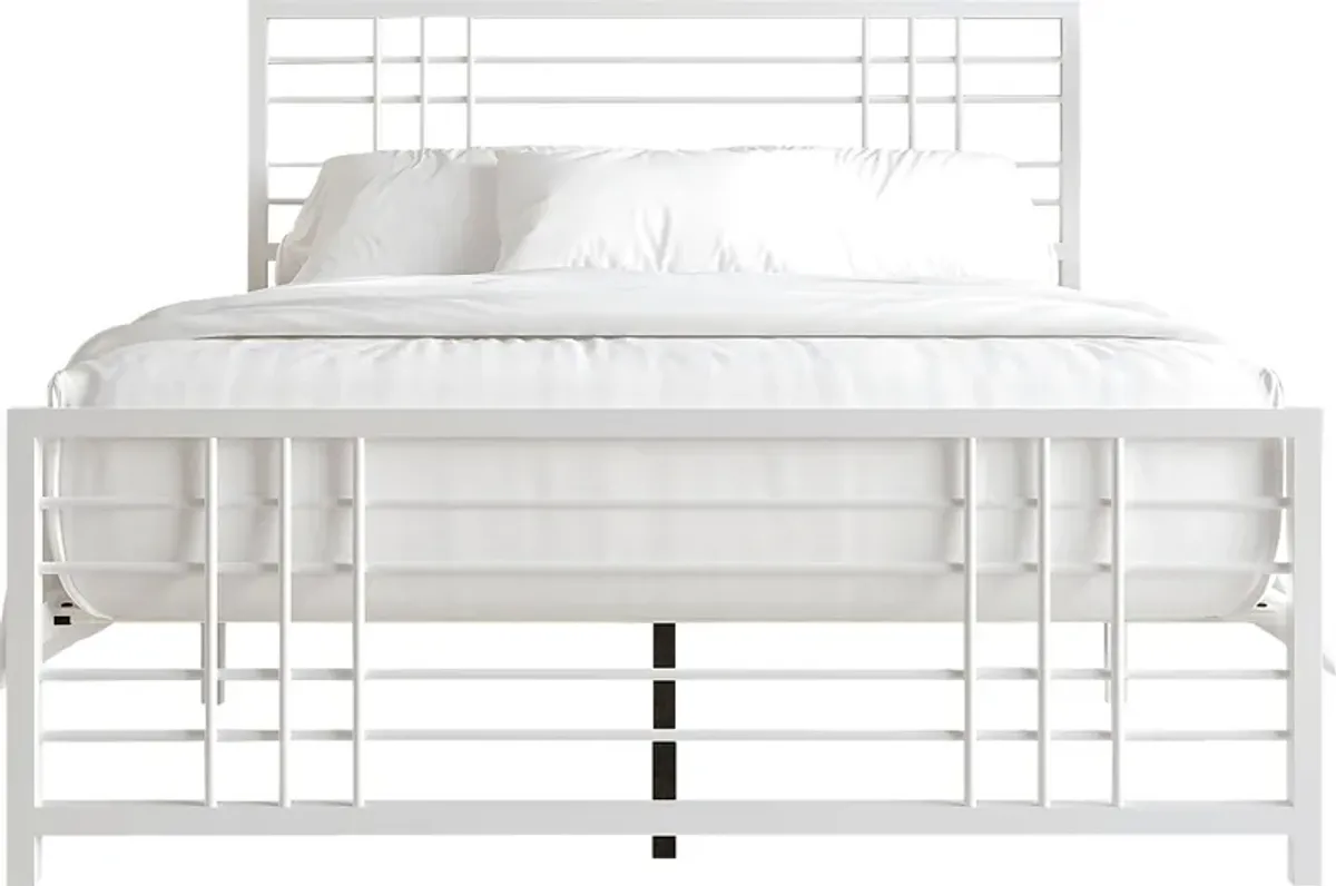 Alpires White Twin Bed